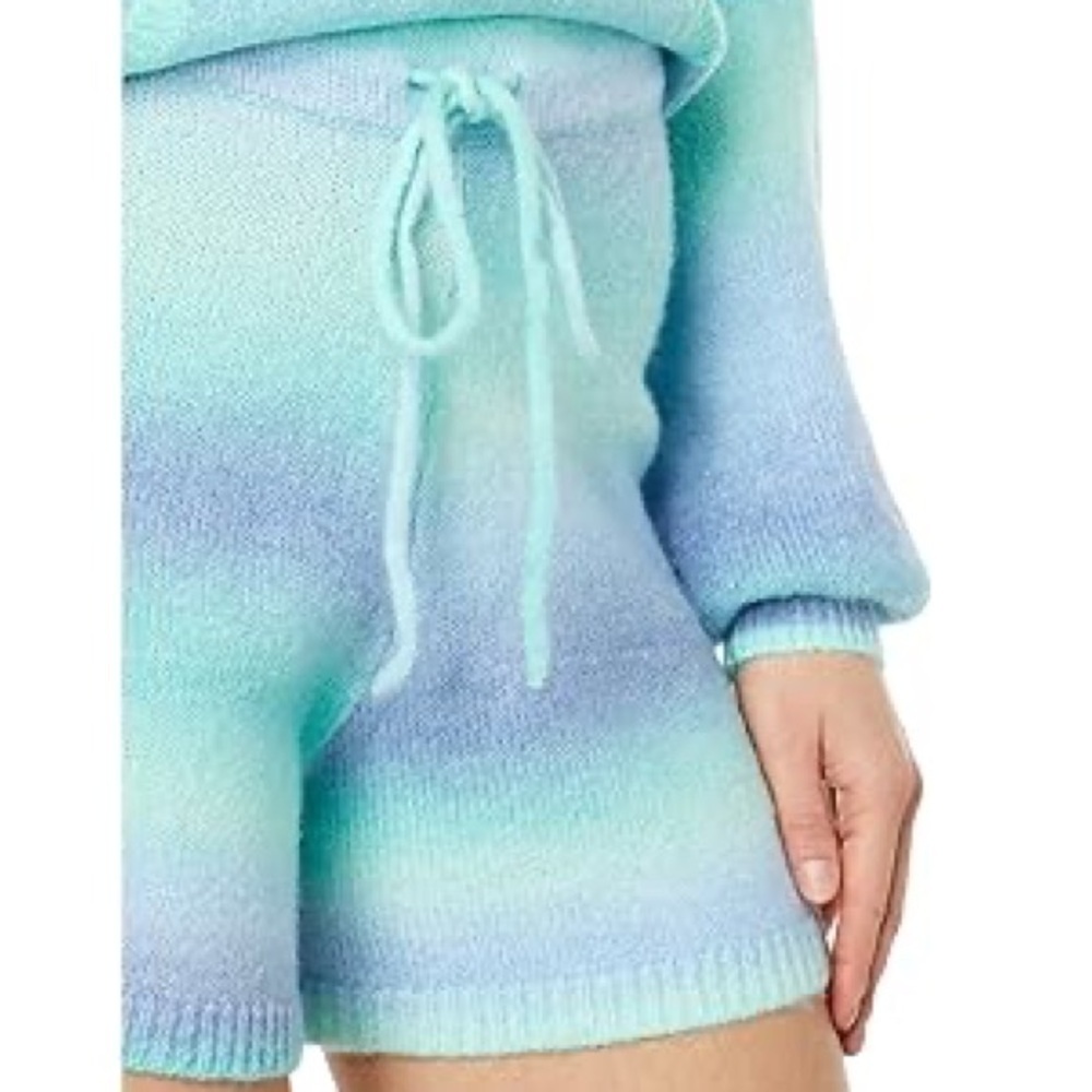 NWT LILLY PULITZER Wanetta Sweater Shorts Surf Blue Space Dye (10) - Picture 3 of 8